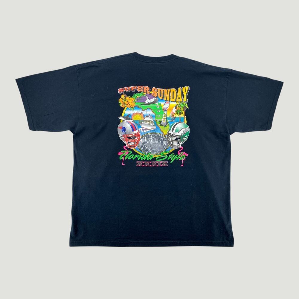 Super Sunday 2005 Florida Style T Shirt XXL Y2K Football